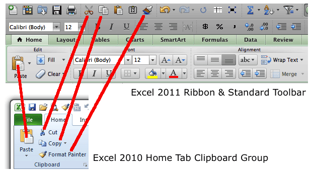 show office clipboard excel 2010