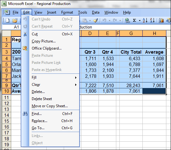 Copy Picture in Excel 2003