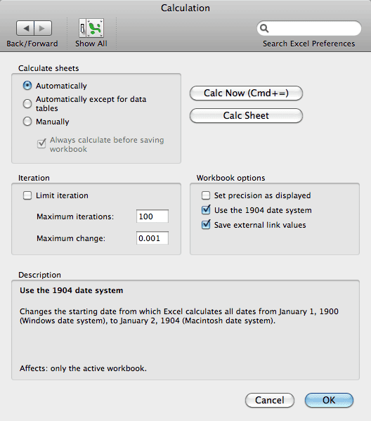 Excel Date System Mac 2008