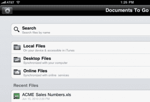 DocsToGo Premium File Locations