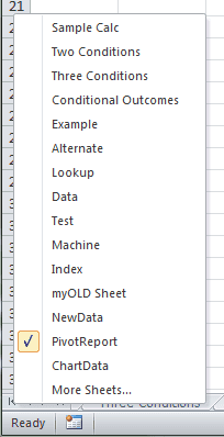 Right-Click Sheet List