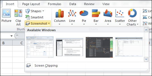 Screen Shot Available Windows