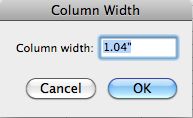 Standard Column Width Excel 2008
