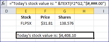 TEXT Function in Text String