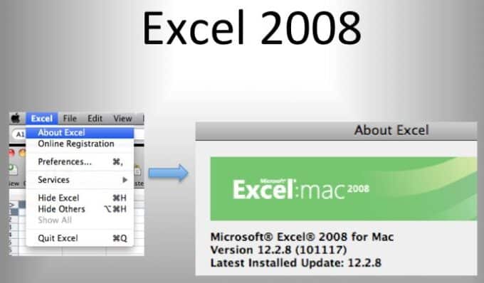 About Excel Versions 2008
