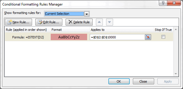 Conditional Formatting Rules Manager