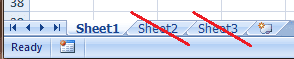 Default Worksheets in Excel Workbook