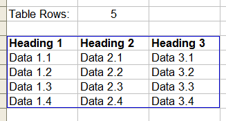 List Range Defined Name