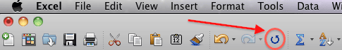 Repeat icon on Standard Toolbar