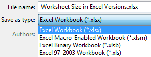 Save XLS file as XLSX file