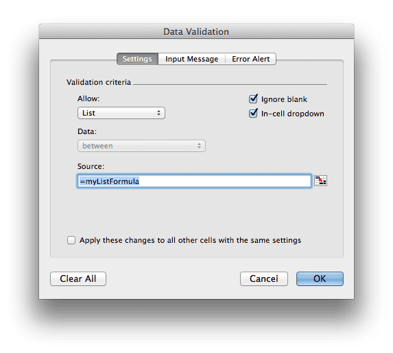 Data Validation List Lookup 2 Sheet