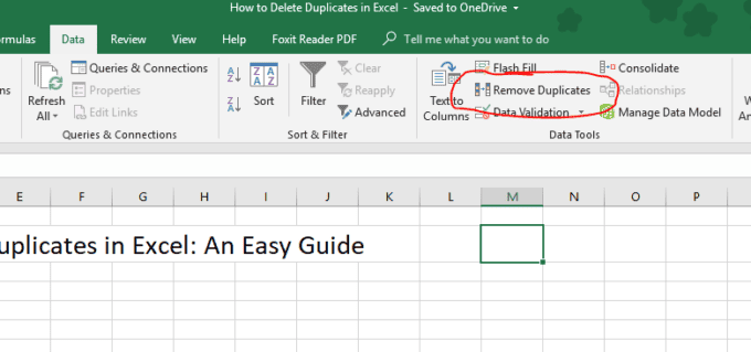 data tools how to delete duplicates in excel