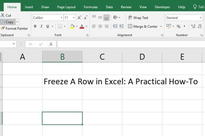 how to freeze a row in excel