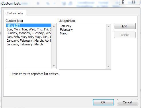 custom lists how to alphabetize in excel