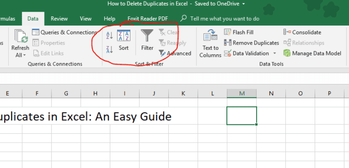 sort filter how to delete duplicates in excel