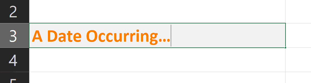 an example of conditional formatting in a cell