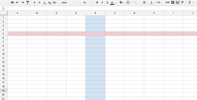 highlighting an excel row