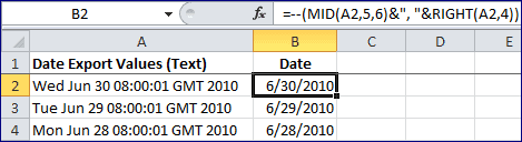 Convert Text Date to Serial Date Formula