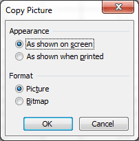 Copy Picture dialog box in Excel 2003