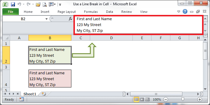 New line in Excel cell Mac