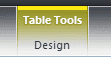 Table Tools Tab