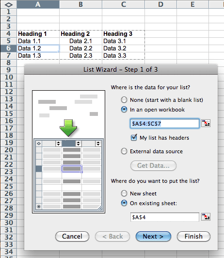 checkboxes in excel for mac