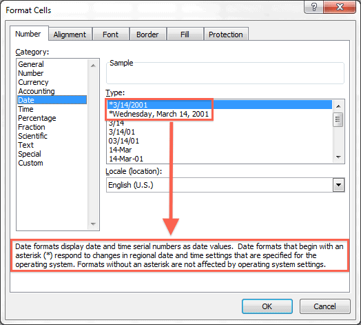 Date Format Settings Excel Windows
