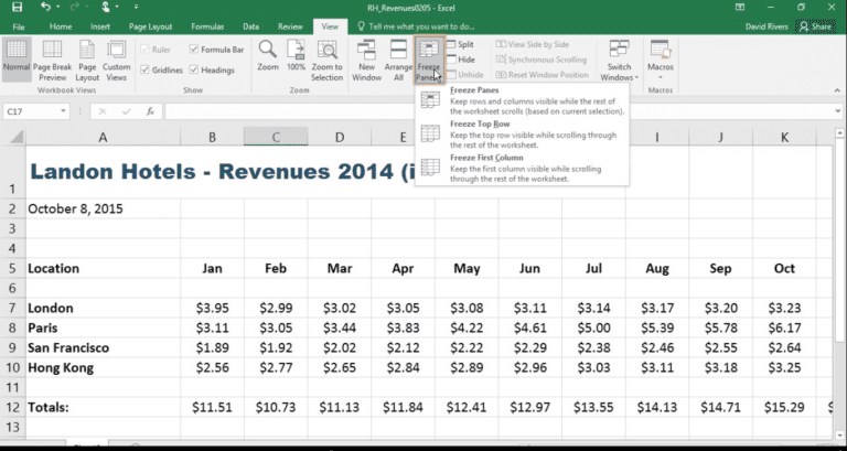 How To Freeze Cells In Excel So Rows And Columns Stay Visible 3992