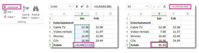 How to Add Cells in Excel: Method 2 (Sum Function)