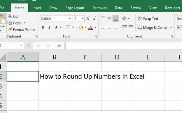 how to round in excel
