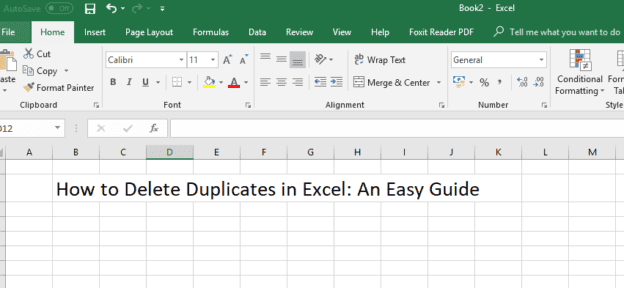 How to Delete Duplicates in Excel